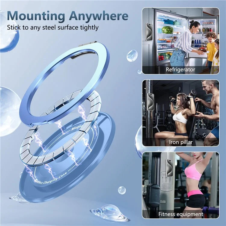 For iPhone 14 Pro Case Rotary Ring Kickstand TPU+PC Phone Cover