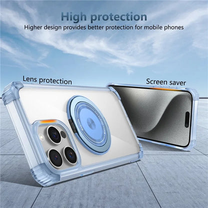 For iPhone 14 Pro Case Rotary Ring Kickstand TPU+PC Phone Cover