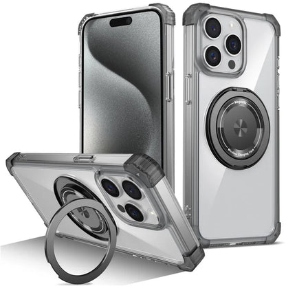 For iPhone 15 Pro Kickstand Case Anti-Drop TPU+PC Slim Phone Cover