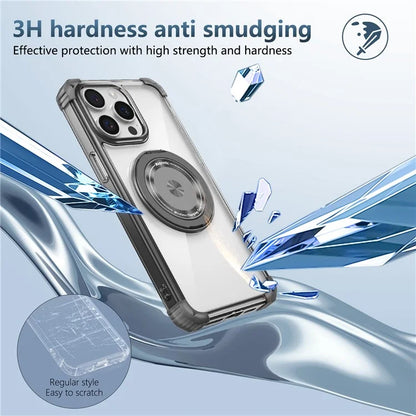 For iPhone 15 Pro Kickstand Case Anti-Drop TPU+PC Slim Phone Cover