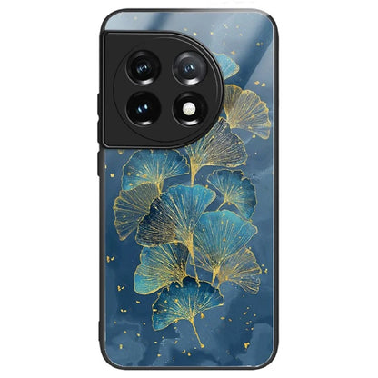 For OnePlus Ace 3 5G / 12R 5G Case Pattern Print TPU Frame Tempered Glass Back Cover
