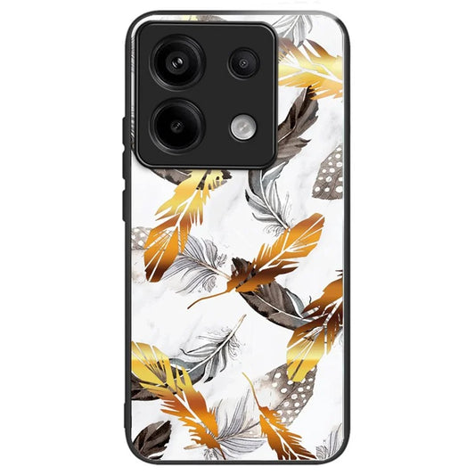 For Xiaomi Redmi Note 13 Pro 5G Shockproof Case Pattern Printed Tempered Glass TPU Phone Cover