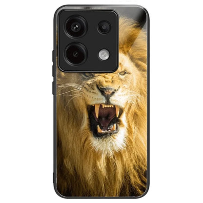 For Xiaomi Redmi Note 13 Pro 5G Shockproof Case Pattern Printed Tempered Glass TPU Phone Cover