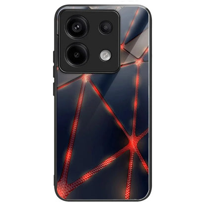 For Xiaomi Redmi Note 13 Pro 5G / Poco X6 5G Case Pattern Printing Tempered Glass TPU Phone Cover