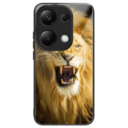 For Xiaomi Redmi Note 13 Pro 4G / Poco M6 Pro 4G Case Tempered Glass+TPU Pattern Scratchproof Phone Cover
