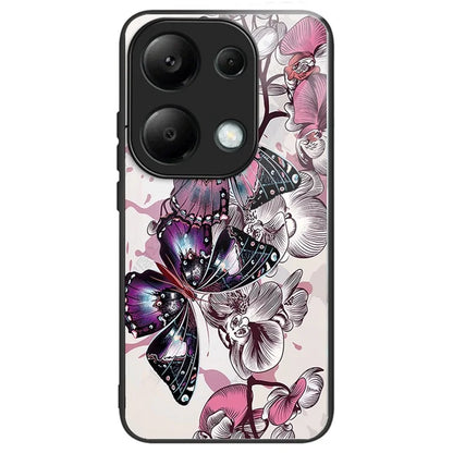 For Xiaomi Redmi Note 13 Pro 4G / Poco M6 Pro 4G Phone Case TPU+Tempered Glass Cover Pattern Print