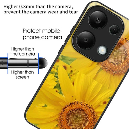 For Xiaomi Redmi Note 13 Pro 4G / Poco M6 Pro 4G Pattern Printing Case Tempered Glass TPU Slim Phone Cover