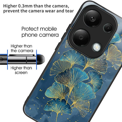 For Xiaomi Redmi Note 13 Pro 4G / Poco M6 Pro 4G Pattern Printing Case Tempered Glass TPU Slim Phone Cover