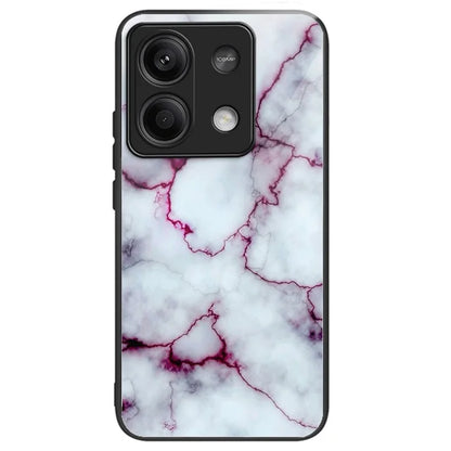 For Xiaomi Redmi Note 13 5G Shockproof Case Pattern Tempered Glass+TPU Phone Cover