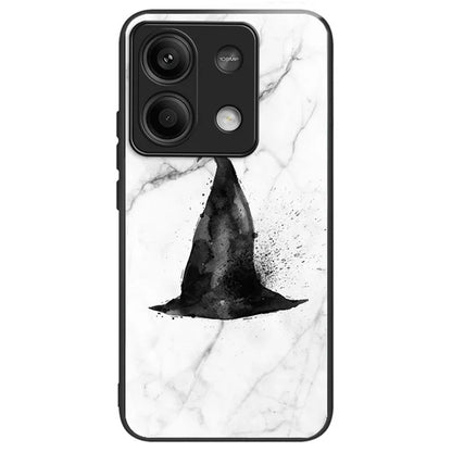For Xiaomi Redmi Note 13 5G Shockproof Case Pattern Tempered Glass+TPU Phone Cover