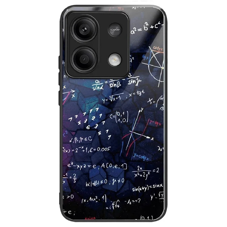 For Xiaomi Redmi Note 13 5G Case Pattern Design Ultra-Thin Tempered Glass Phone Cover