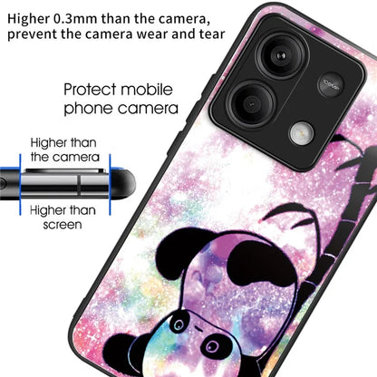 For Xiaomi Redmi Note 13 5G Case Pattern Design Ultra-Thin Tempered Glass Phone Cover