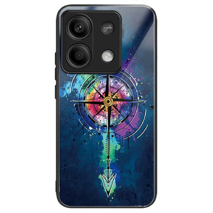 For Xiaomi Redmi Note 13 5G Case Pattern Design Ultra-Thin Tempered Glass Phone Cover