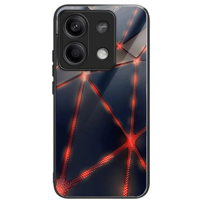 For Xiaomi Redmi Note 13 5G Case Pattern Printing TPU+Tempered Glass Hybrid Phone Cover