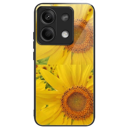 For Xiaomi Redmi Note 13 5G Case Pattern Printing TPU+Tempered Glass Hybrid Phone Cover