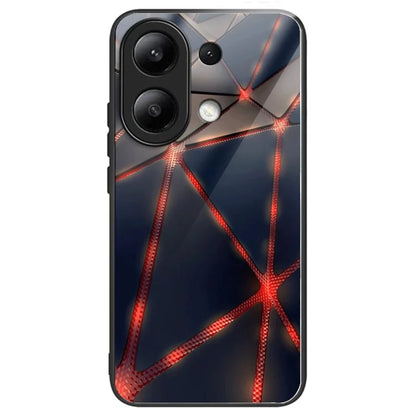 For Xiaomi Redmi Note 13 4G Case Back Patterned Tempered Glass Phone Cover
