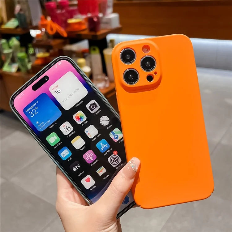 For iPhone 15 Pro Max Case Rubberized Hard PC Phone Cover Skin-touch Feeling