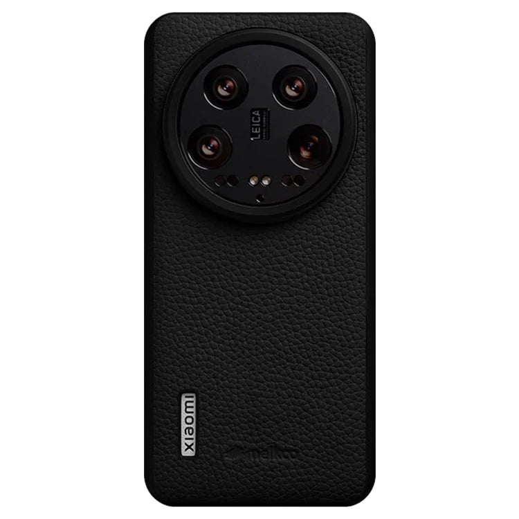 MELKCO For Xiaomi 14 Ultra Case Genuine Cow Leather Coated PC Phone Cover