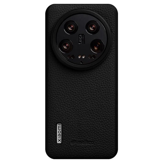 MELKCO For Xiaomi 14 Ultra Case Genuine Cow Leather Coated PC Phone Cover