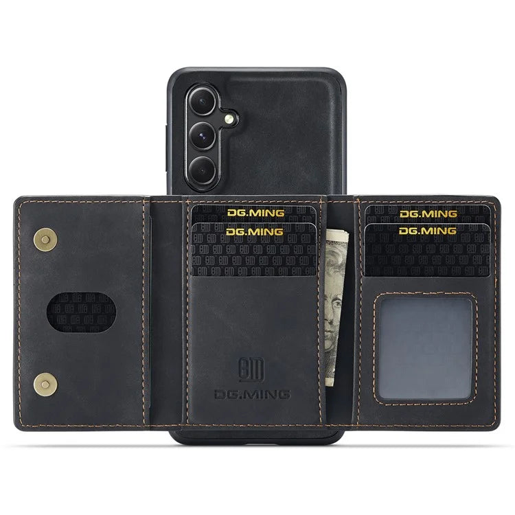 DG.MING M2 Series for Samsung Galaxy A35 5G Kickstand Case Detachable Magnetic Wallet Phone Cover