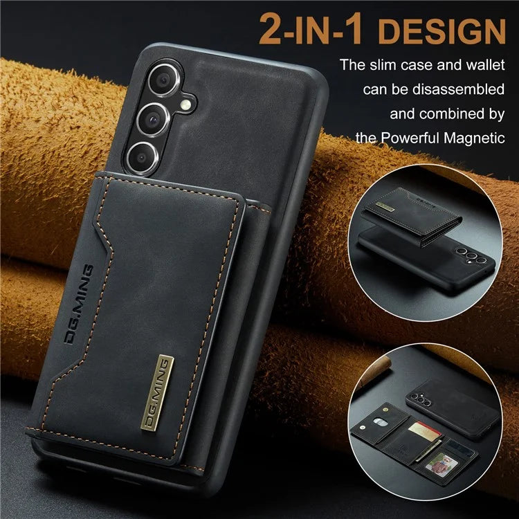 DG.MING M2 Series for Samsung Galaxy A35 5G Kickstand Case Detachable Magnetic Wallet Phone Cover