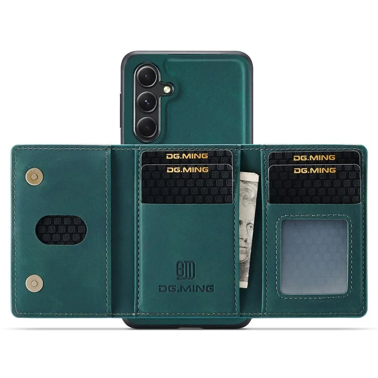 DG.MING M2 Series for Samsung Galaxy A35 5G Kickstand Case Detachable Magnetic Wallet Phone Cover