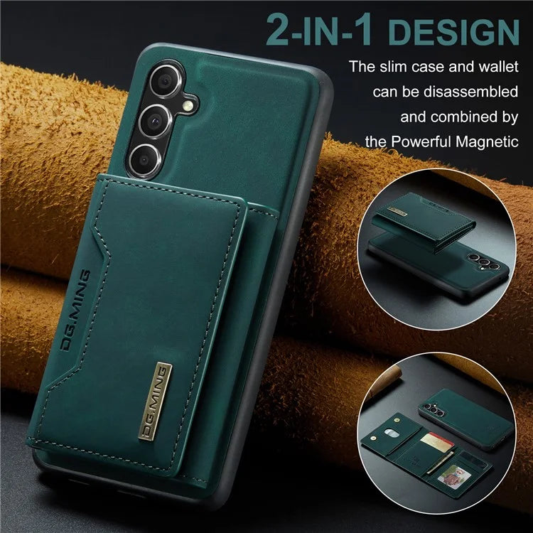 DG.MING M2 Series for Samsung Galaxy A35 5G Kickstand Case Detachable Magnetic Wallet Phone Cover