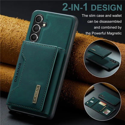 DG.MING M2 Series for Samsung Galaxy A35 5G Kickstand Case Detachable Magnetic Wallet Phone Cover