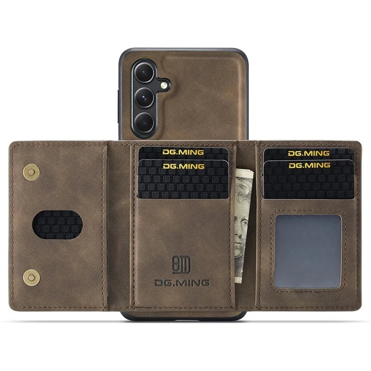 DG.MING M2 Series for Samsung Galaxy A35 5G Kickstand Case Detachable Magnetic Wallet Phone Cover