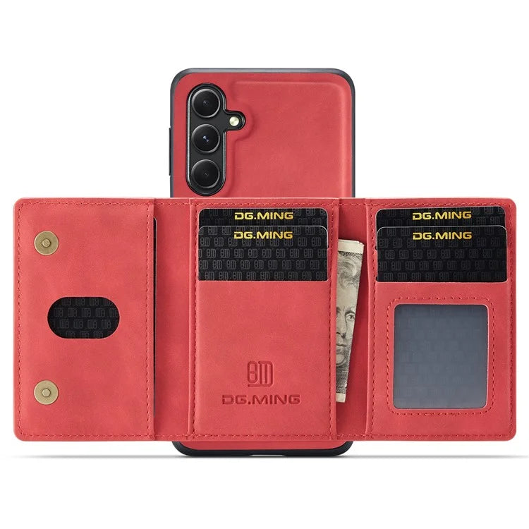 DG.MING M2 Series for Samsung Galaxy A35 5G Kickstand Case Detachable Magnetic Wallet Phone Cover