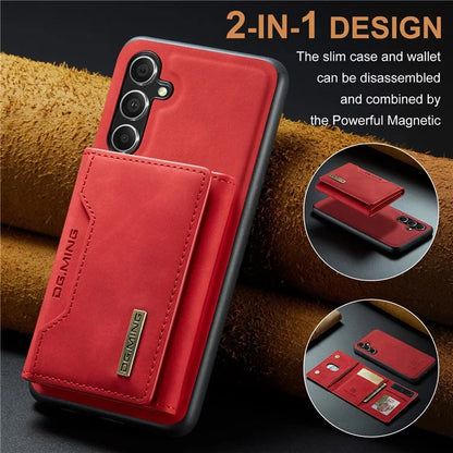 DG.MING M2 Series for Samsung Galaxy A35 5G Kickstand Case Detachable Magnetic Wallet Phone Cover