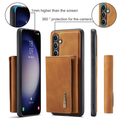 DG.MING M1 Series for Samsung Galaxy A35 5G Case Detachable Card Holder Leather Coating Phone Cover