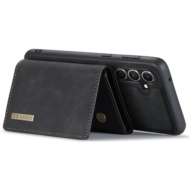 DG.MING M1 Series for Samsung Galaxy A35 5G Case Detachable Card Holder Leather Coating Phone Cover