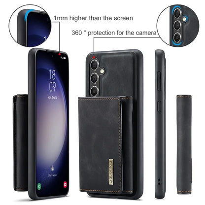 DG.MING M1 Series for Samsung Galaxy A35 5G Case Detachable Card Holder Leather Coating Phone Cover