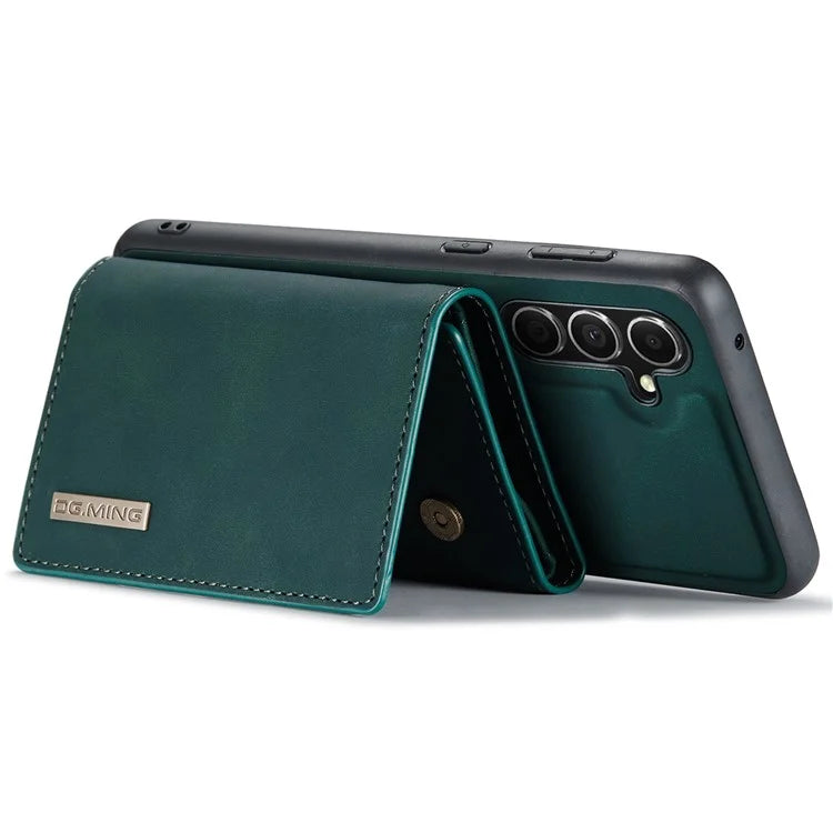 DG.MING M1 Series for Samsung Galaxy A35 5G Case Detachable Card Holder Leather Coating Phone Cover