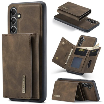 DG.MING M1 Series for Samsung Galaxy A35 5G Case Detachable Card Holder Leather Coating Phone Cover