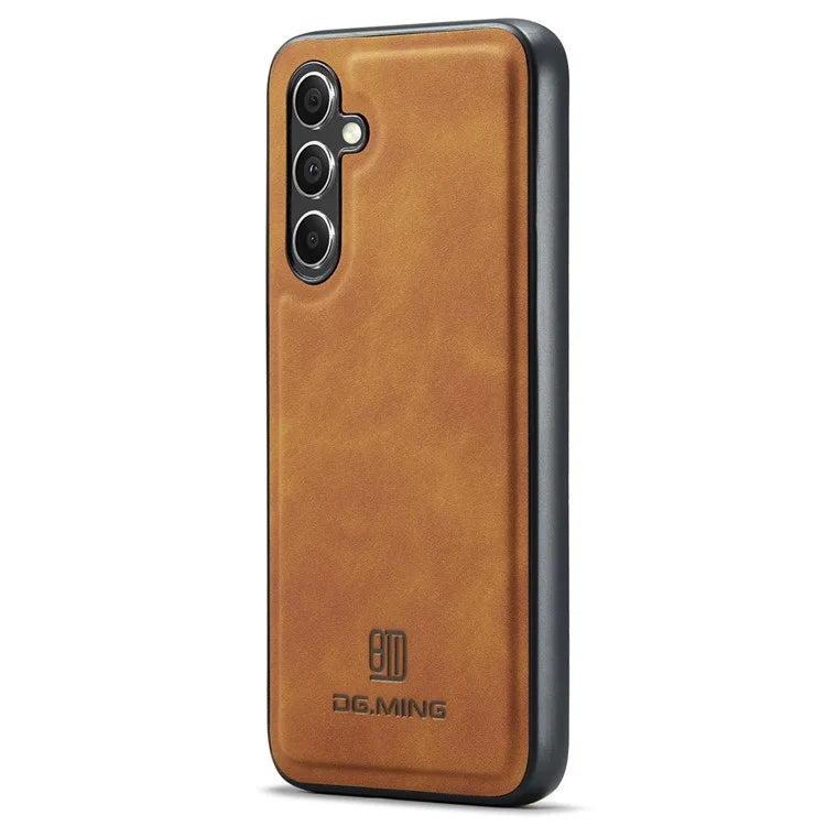 DG.MING For Samsung Galaxy A55 5G Case PU Leather+PC+TPU Hybrid Phone Cover