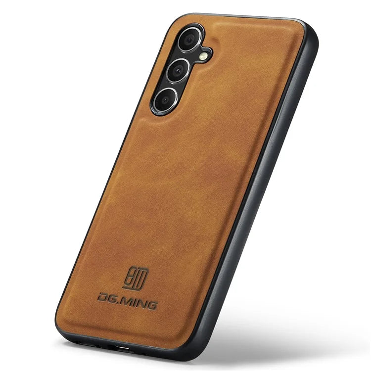 DG.MING For Samsung Galaxy A55 5G Case PU Leather+PC+TPU Hybrid Phone Cover
