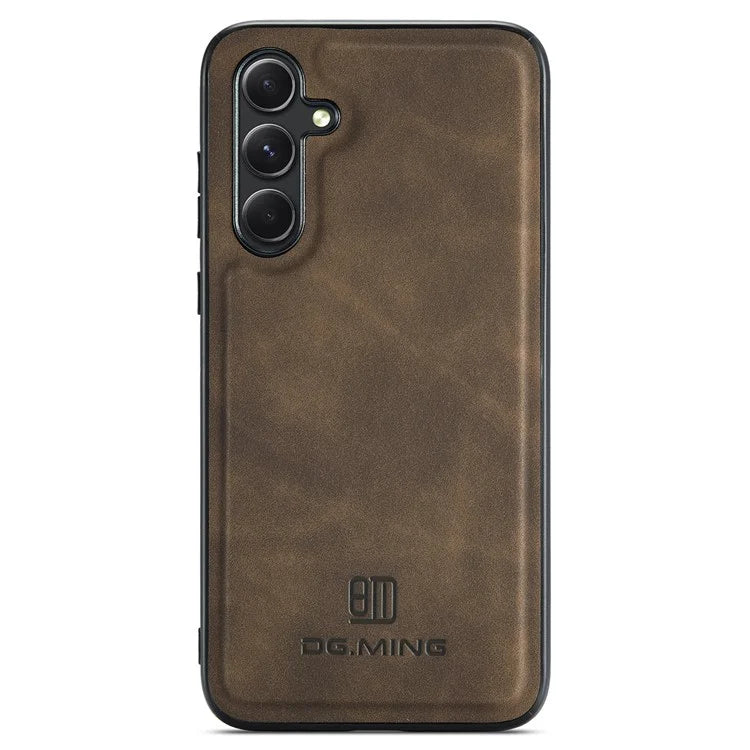 DG.MING For Samsung Galaxy A55 5G Case PU Leather+PC+TPU Hybrid Phone Cover