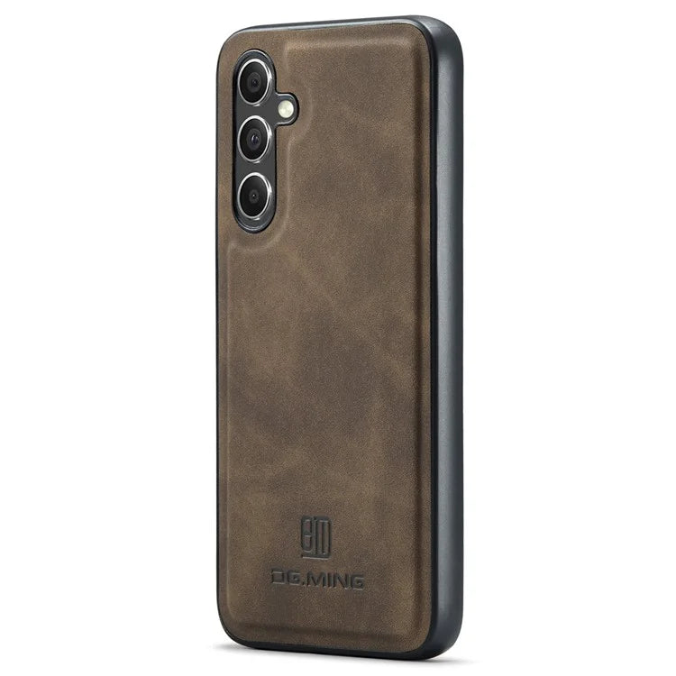 DG.MING For Samsung Galaxy A55 5G Case PU Leather+PC+TPU Hybrid Phone Cover