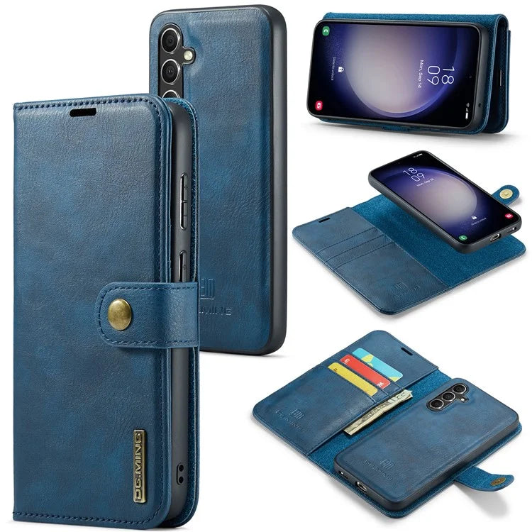DG.MING for Samsung Galaxy A55 5G Case Detachable Split Leather Phone Cover with Stand Wallet