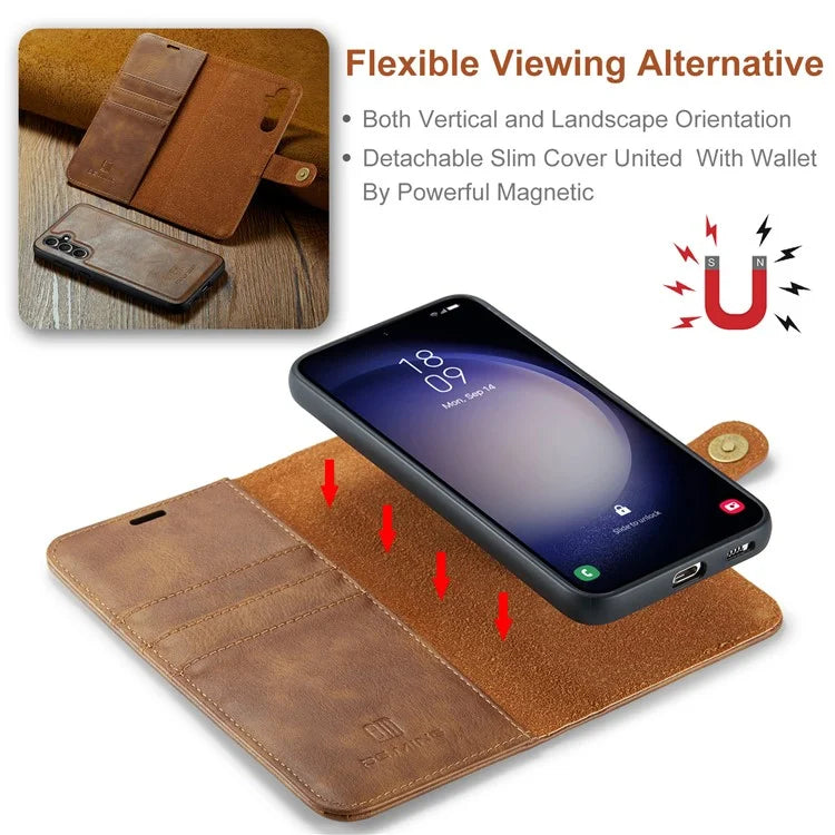 DG.MING for Samsung Galaxy A35 5G Wallet Case Detachable Split Leather Phone Cover