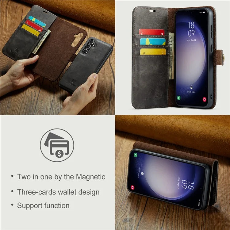 DG.MING for Samsung Galaxy A35 5G Wallet Case Detachable Split Leather Phone Cover