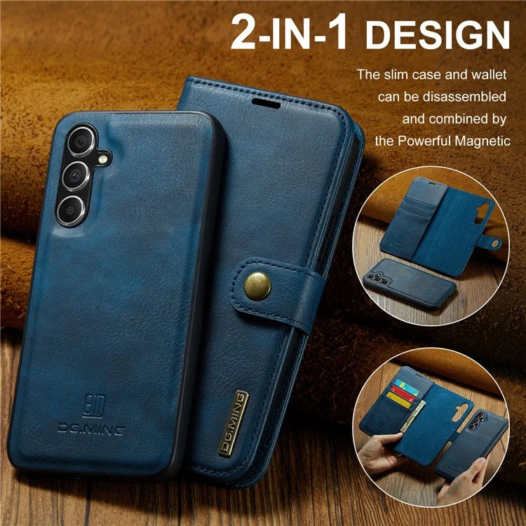 DG.MING for Samsung Galaxy A35 5G Wallet Case Detachable Split Leather Phone Cover