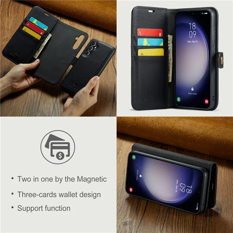 DG.MING for Samsung Galaxy A15 4G / A15 5G Case Detachable Split Leather Wallet Phone Cover