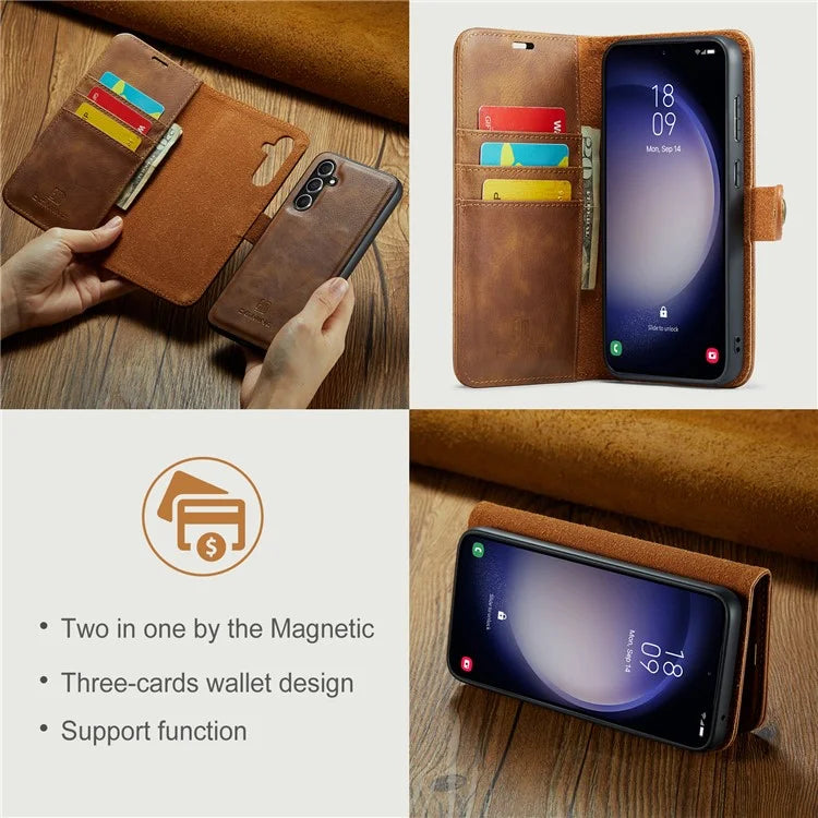 DG.MING for Samsung Galaxy A15 4G / A15 5G Case Detachable Split Leather Wallet Phone Cover
