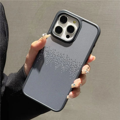 For iPhone 15 Pro Case Geometric Pattern PC Phone Cover Water Transfer Printing