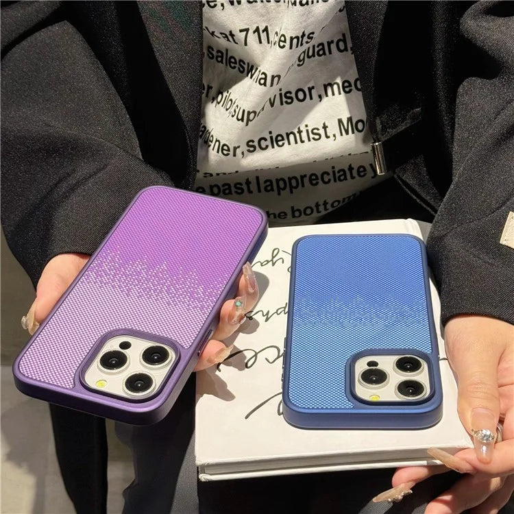For iPhone 15 Pro Case Geometric Pattern PC Phone Cover Water Transfer Printing
