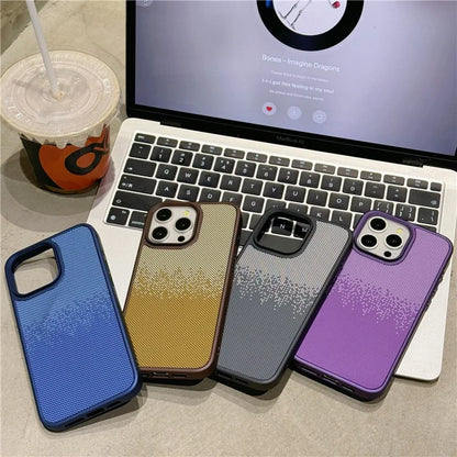 For iPhone 15 Pro Case Geometric Pattern PC Phone Cover Water Transfer Printing