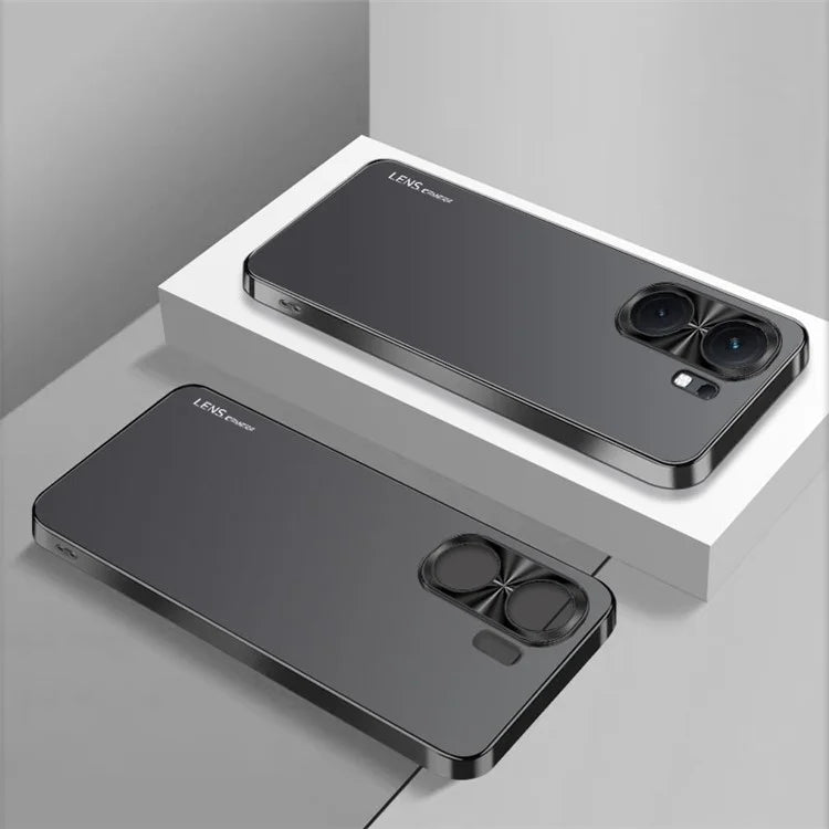 For vivo iQOO Neo9 Pro 5G Case Shockproof Acrylic+TPU Electroplating Metal Frame Phone Cover